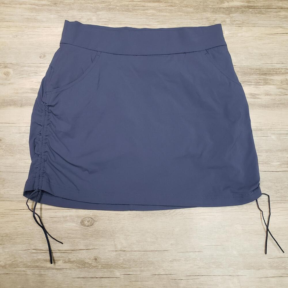 Columbia Skort Womens Medium Navy Blue Athletic Hiking Drawstring Pockets XK3835